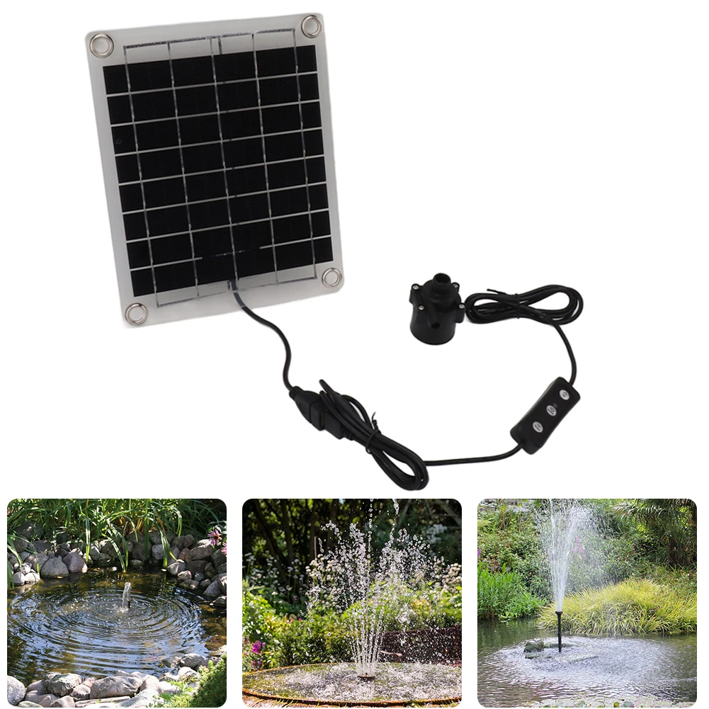 12V 10W Solar Water Pump Garden Decoration Mini Solar Power Panel Water Pump Watering System Solar Panel Pump Kits for Fish Tank