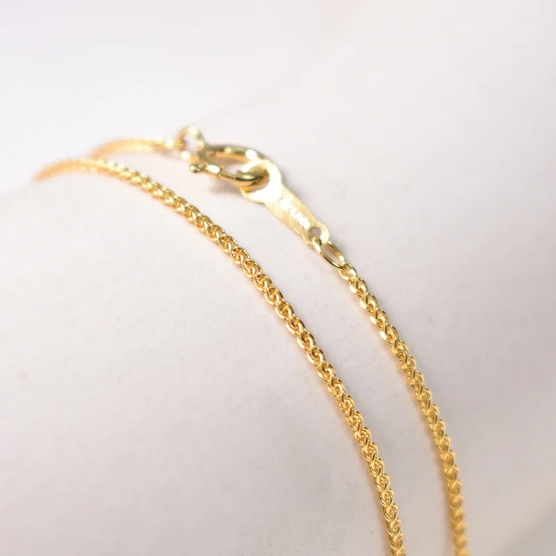 Real 14K Gold Filled 1mm Cable Chain Finished Necklace W/Spring Clasp Gold jewelry Minimalist Gold Filled Women Jewelry