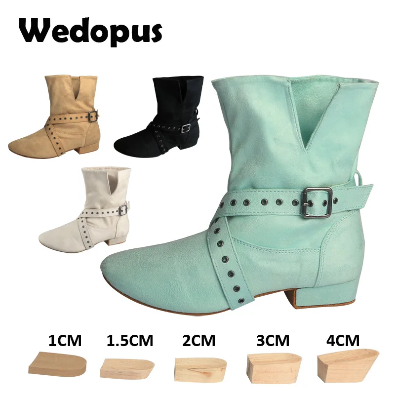 

Customized Heel 1CM/2CM/3CM/4CM Beige Turoqise Green Dance Shoes Boots Ankle Boots Soft Suede Sole Dance Boots Women Soft Sole