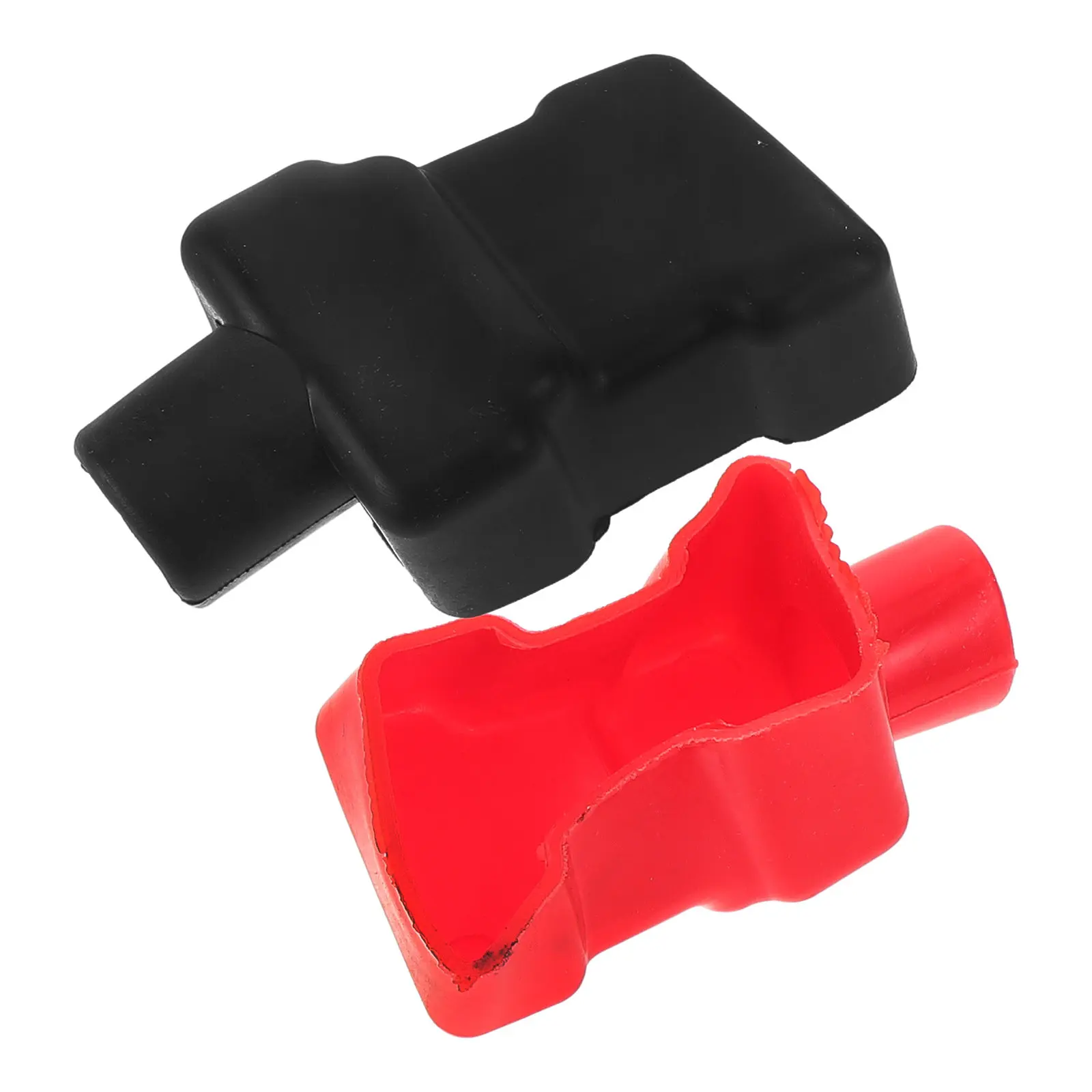 

2Pcs Terminal Insulation Boots Plastic Covers Positive Negative Auto Car Marine Protective Caps Terminal Covers