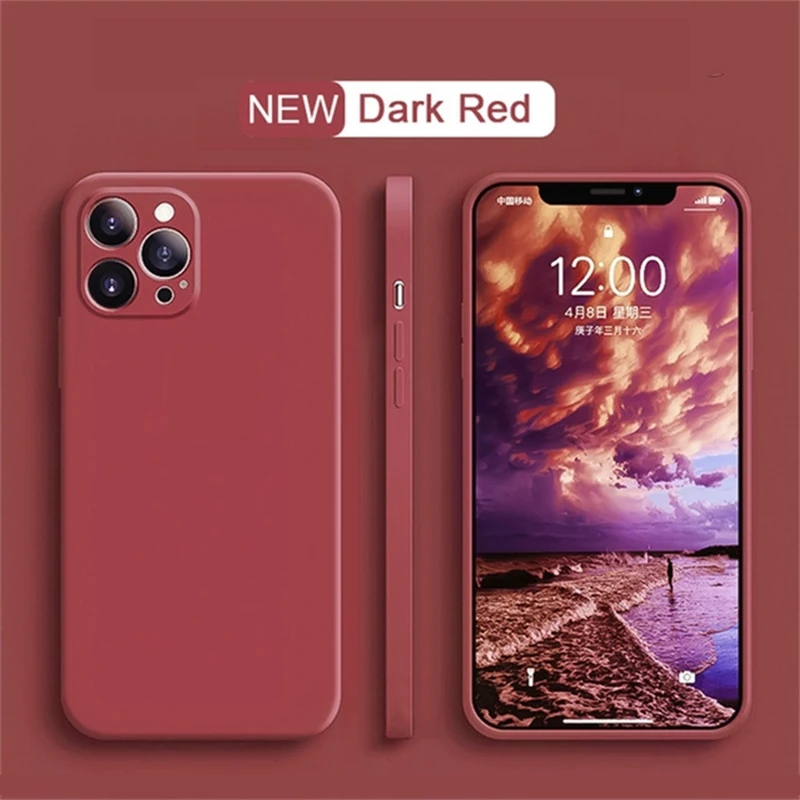 Luxuriöse, stoßfeste Hülle aus flüssigem Silikon für iPhone 17, 11, 12, 13, 14, 15 Pro Max, 7, 8, 15 Plus X XS XR Max, Mini-Rückseite, weiche Abdeckung