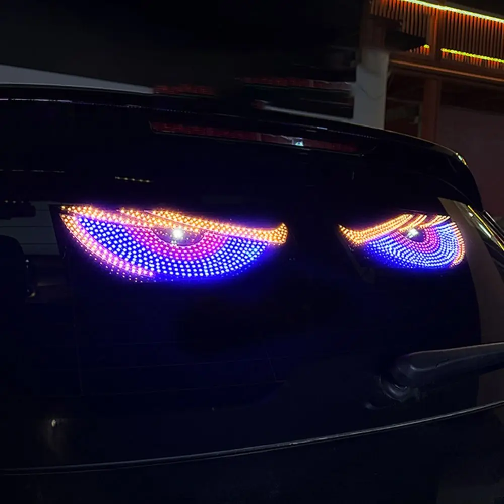 

Creative Flexible Truck Devil's Eye Light Multi-Mode USB RGB Dynamic Demon Eye Light Pixel Panel Car Decor