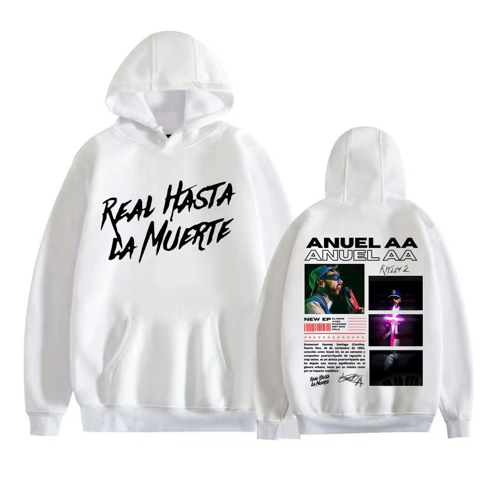 

Rapper Anuel AA Rhlm 2 Album 2025 Merch Hoodie Men Women Harajuku Hip Hop Street Sweatshirt Casual Comfort Long Sleeve Pullovers