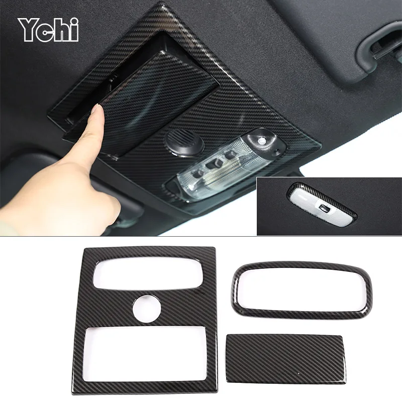 

ABS Carbon Fiber For Ford Ranger Wildtrak 2015-2021 Car Front Rear Reading Light Lamp Cover Trim Frame Sticker Car Accessories