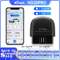 XTOOL Advancer AD20Pro All System Diagnostic Tool OBD2 Bluetooth Scanner Oil Reset Battery Test Driving Record Free Update