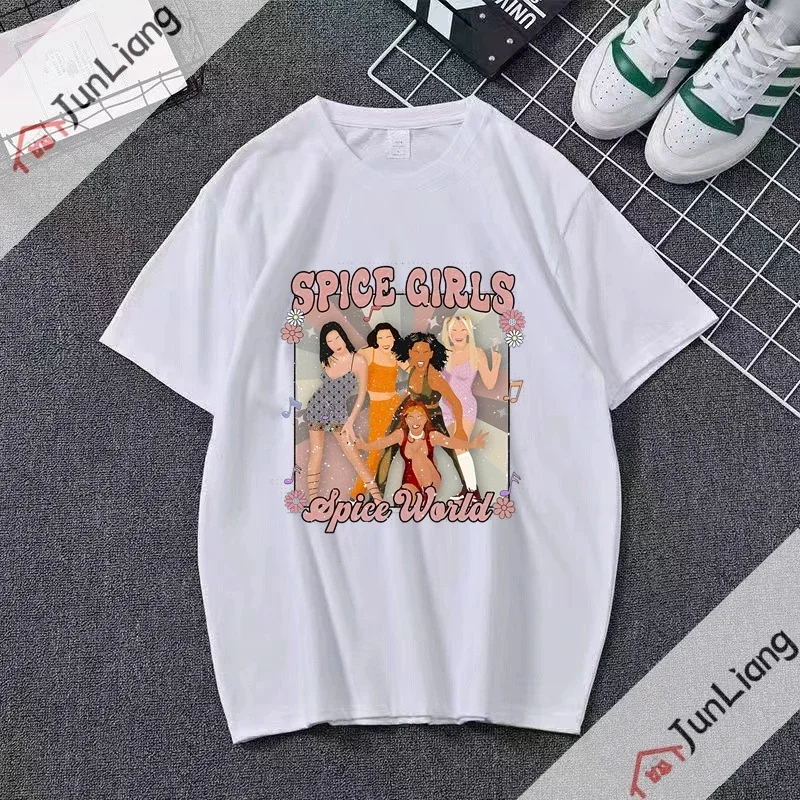 2023 New Spice Girls Women\'s Unisex T-shirt Fashion  Movie Art Leisure Street Y2k Cartoon Character Graphic T Shirts