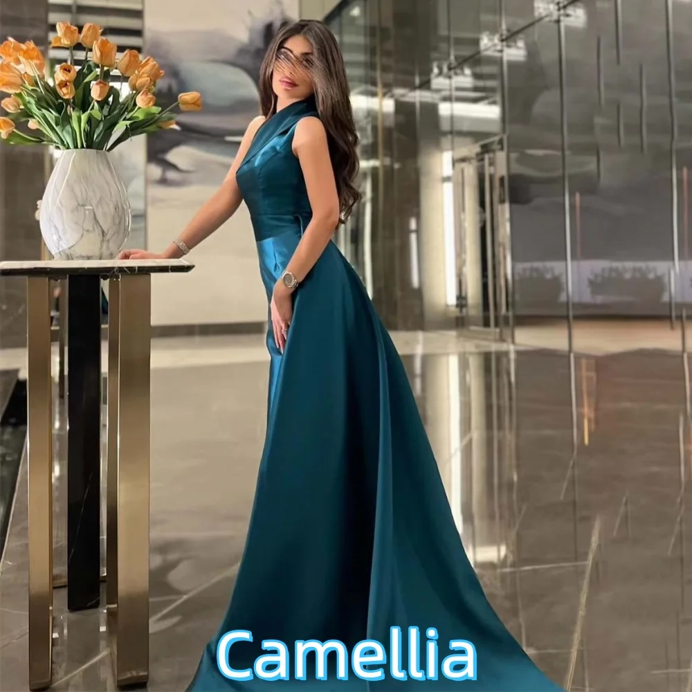 Maßgeschneidertes, exquisites Rüschen-Abendkleid, bezauberndes One-Shoulder-Abschlussballkleid, sexy Partykleid mit U-Boot-Ausschnitt, فسات Sierra •