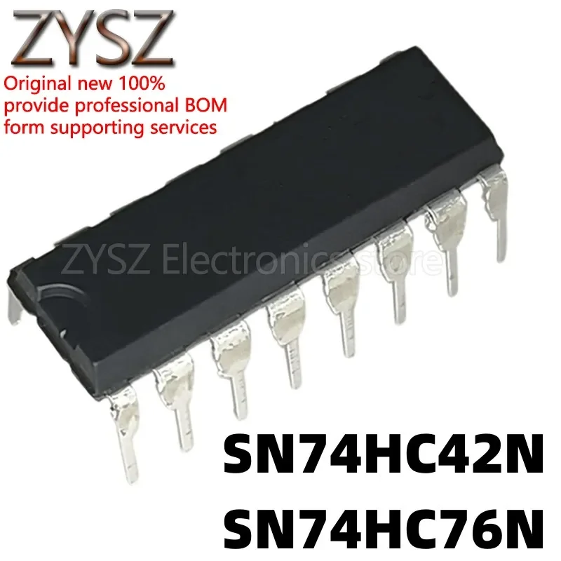 5PCS SN74HC42N/HD74HC42P SN74HC76N/AN/HD74HC76P/AP in-line DIP16