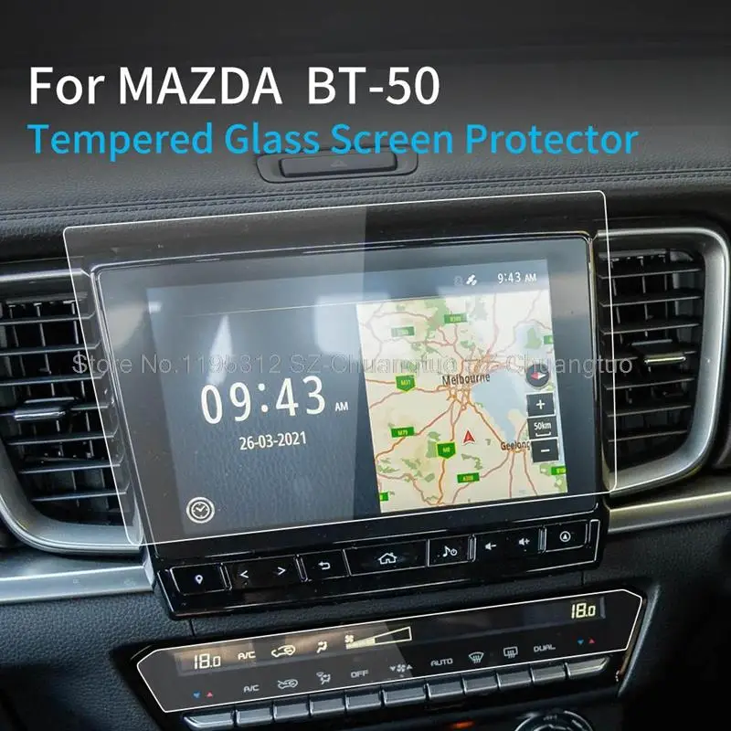 Tempered Glass  Screen Protector  Film For Mazda BT-50 2023 bt50 car gps navigation  anti-scratch Accessories 