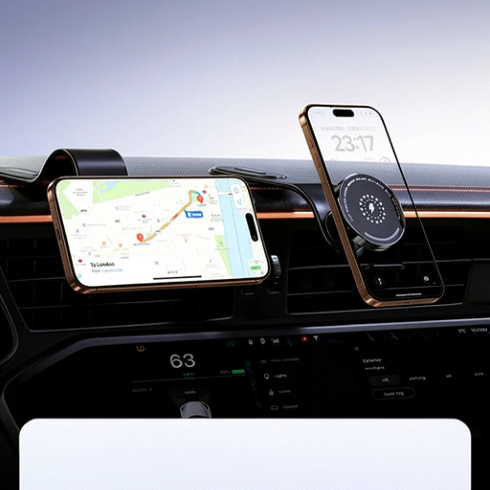 Universal Car Phone Magnetic Holder 15W Wireless Charger Dashboard Mount Stand Navigation Support Cradle Fixation Tool