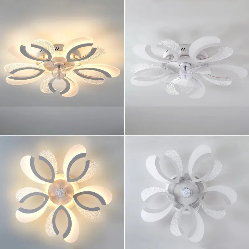 Modern minimalist ceiling fan light LED light intelligent remote control bedroom silent fan light ventilation ceiling fan