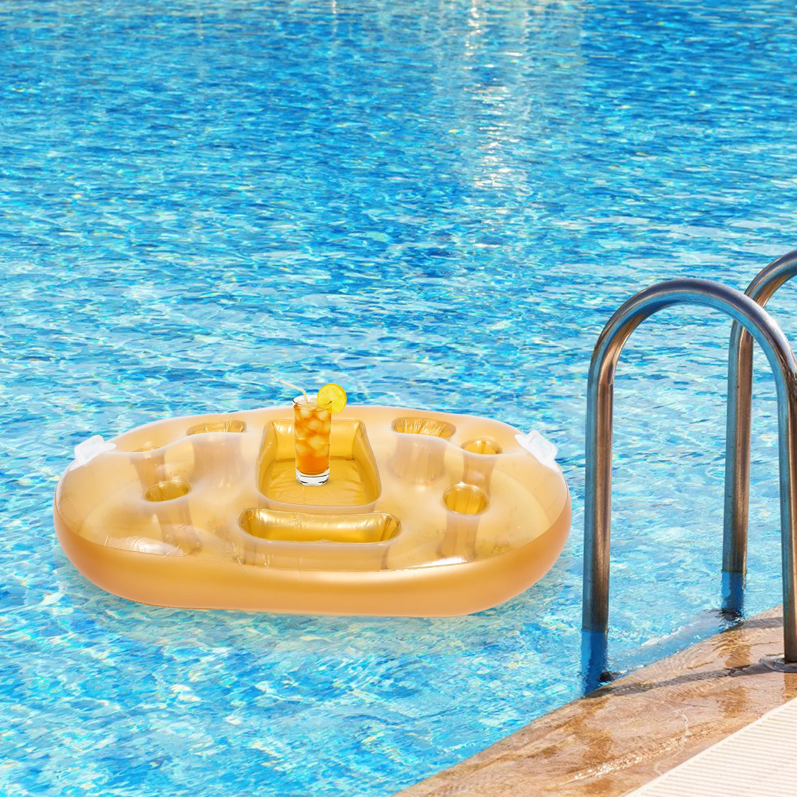 Portabevande galleggiante Sottobicchiere gonfiabile per piscina Design festivo Pratico e versatile Portabevande gonfiabile per vasca idromassaggio galleggiante