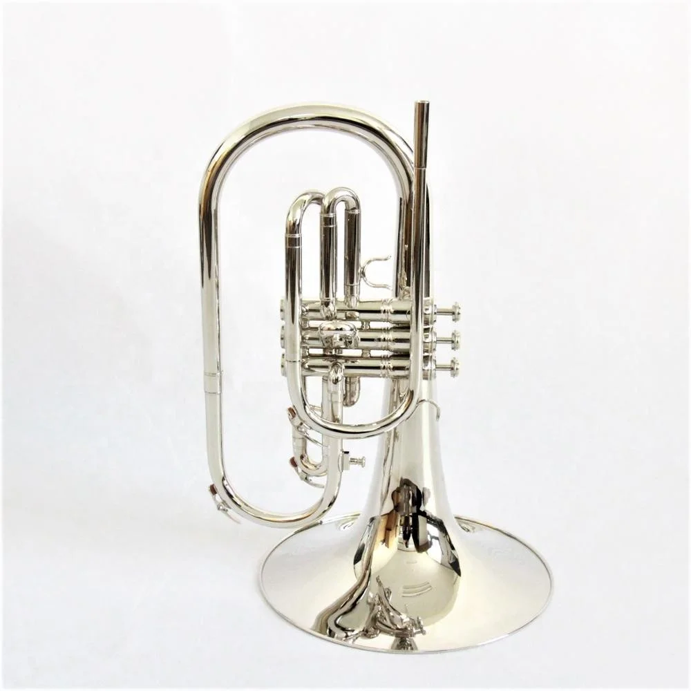 Professional Chinese Mellophone Nickel Plated Marching Mellophone