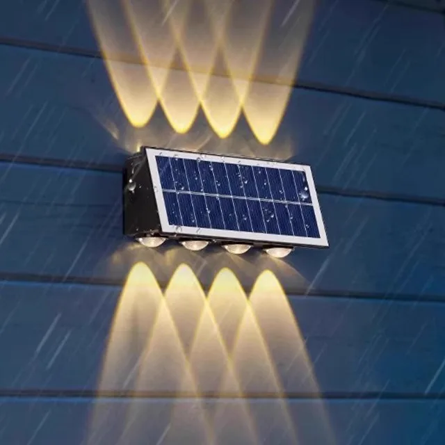 أضواء الطاقة الشمسية في الهواء الطلق Led مصباح الجدار بالطاقة الشمسية، مصباح الجدار في الهواء الطلق للحديقة، مدخل الفيلا، الفناء، الجدار الخارجي، الشرفة #2