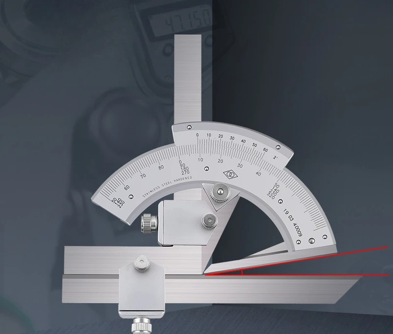 Universal angle ruler 0-320 degrees, precision angle measuring instrument, multi-functional vernier angle ruler
