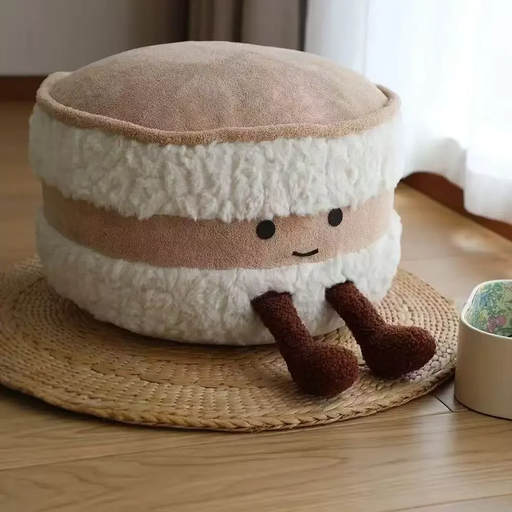 bread stool, living room sofa ottoman, tatami futon, children's soft stool, cute throw pillow