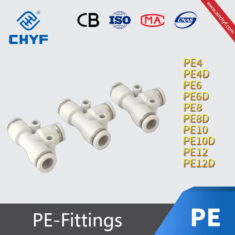 Airtac PE Series White Plastic Pneumatic Fitting Quick Connect Fitting PE4-6-8-10-12