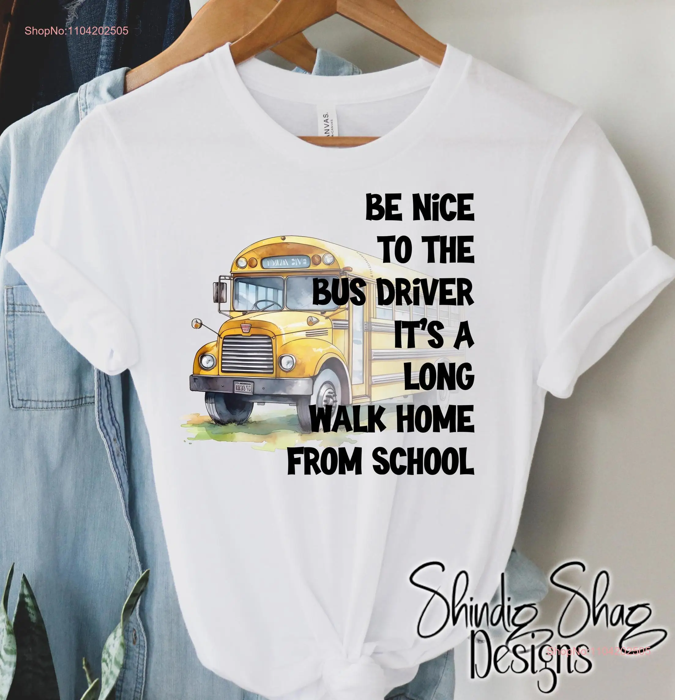 Funny Bus Driver T Shirt Jersey  Appreciation Christmas Buss Fun School long or short sleeves