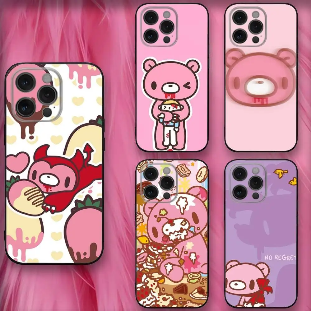 

Cute G-Gloomy-ys Bear Phone Case For iPhone 16,se4,15,14,13,12,11,Pro,X,XS,Max,XR,Plus,Mini Soft Black Cover