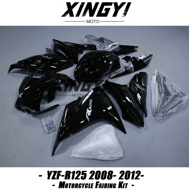 High Quality ABS Plastics Motorcycle Fairing Kit Fit for Yamaha YZF R125 YZF-R125 2008-2013 Bodywork Kit Gloss Black