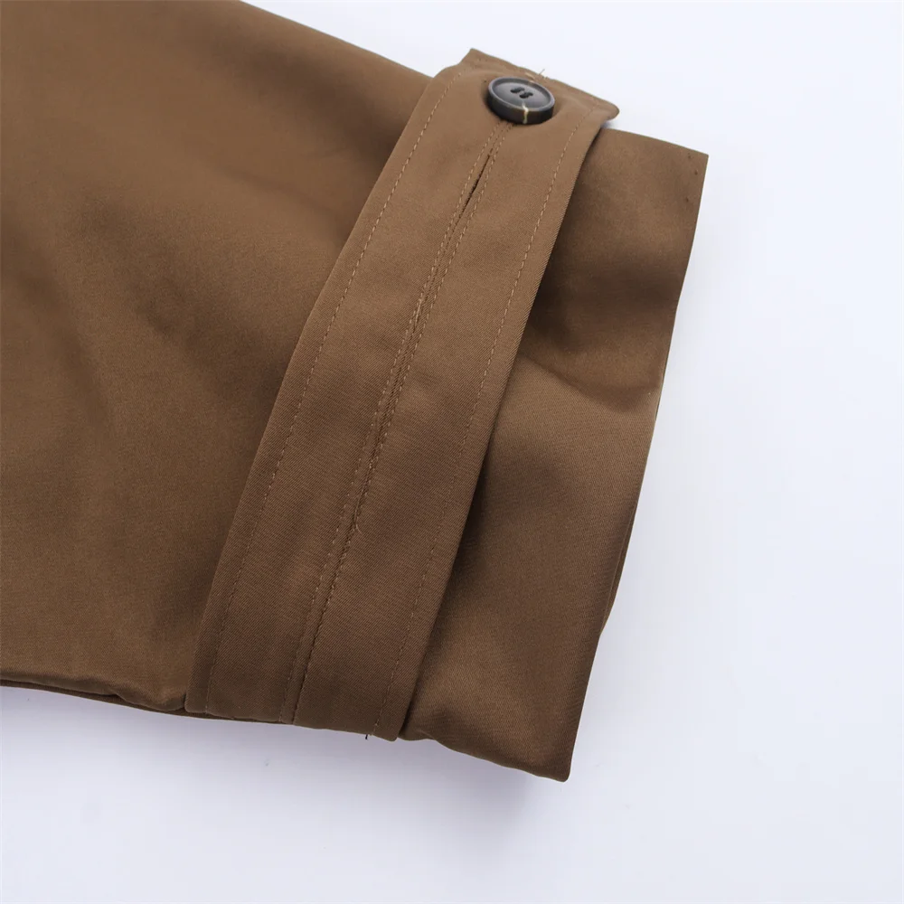 Autumn New European and American Style Hooded Long Sleeved Lapel Jacket Single Breasted Trench Coat Short Jacket 18 Sd95bf134439a41e786ec4b859e6ee6abv