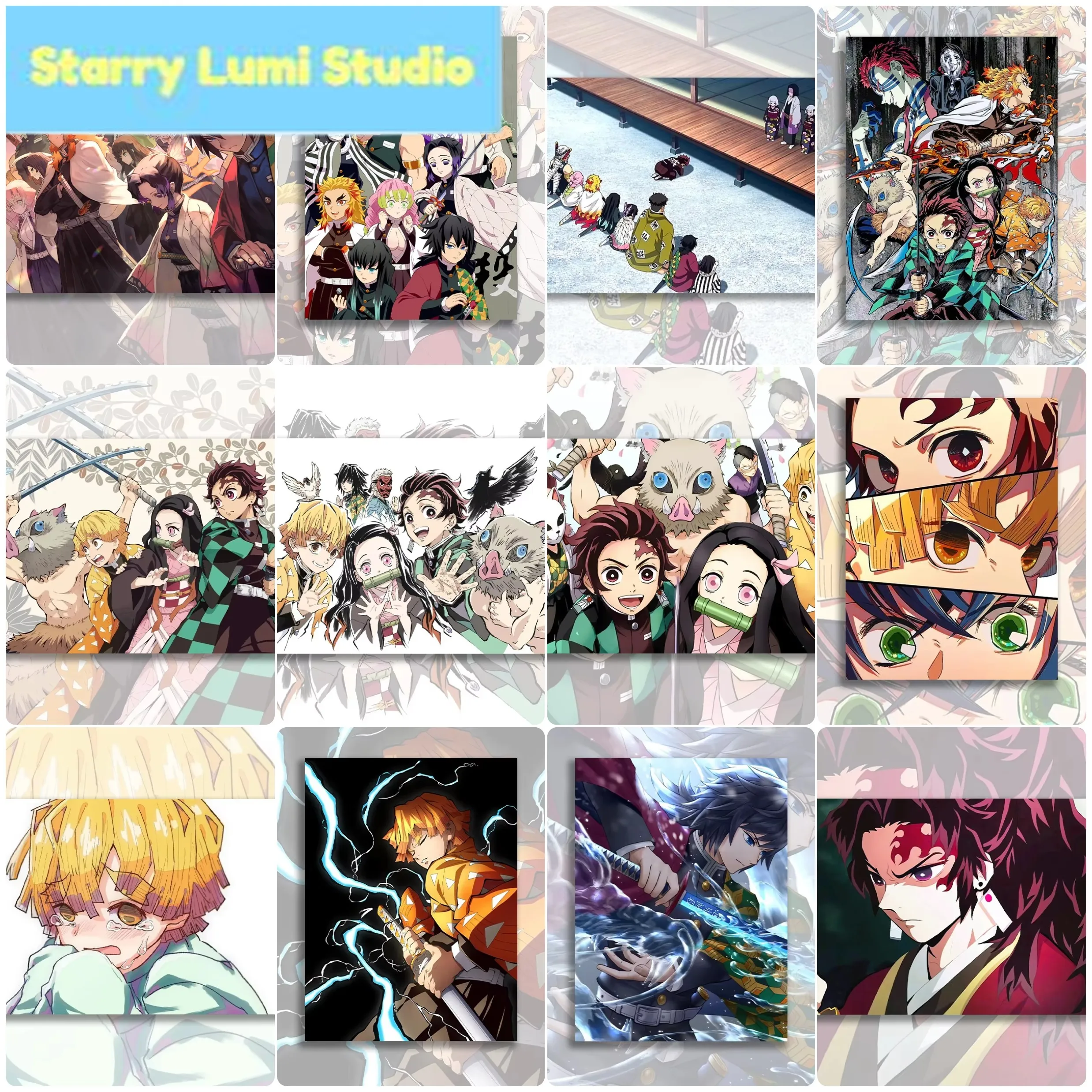 

Popular Japanese anime Demon Slayer Full Round/Square Diamond 5D DIY Diamond Painting Art Mosaic Home Decor Gifts