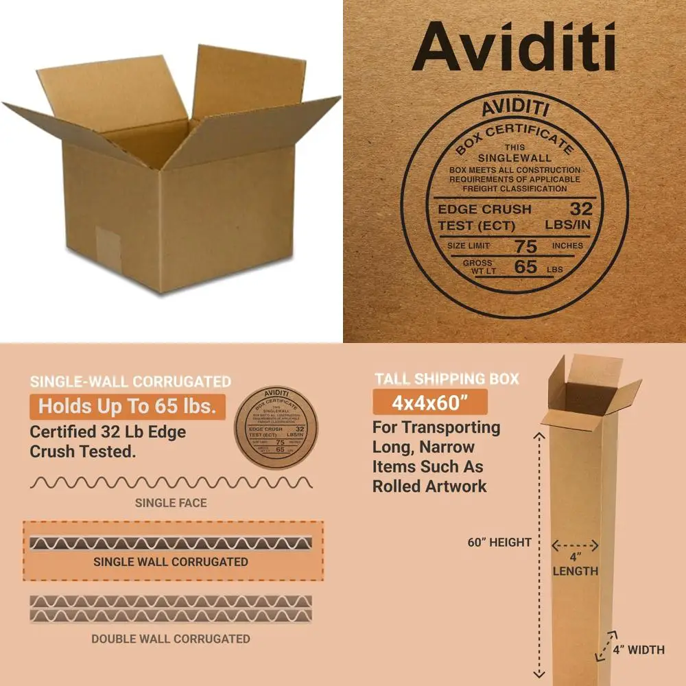 Large Cardboard Boxes 17.25 x 11.125 x 8.75 Inches - Pack of 25 | Bulk Cardboard Storage Boxes