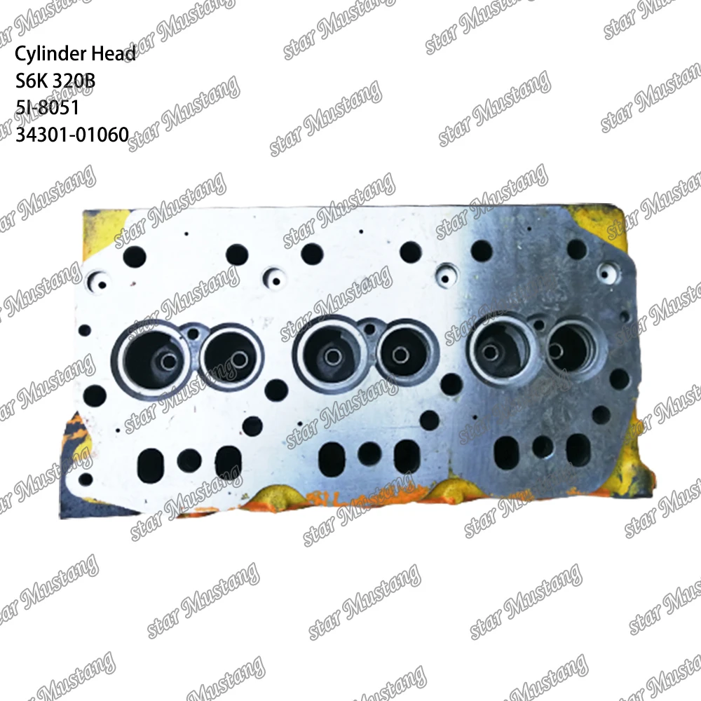 Cylinder Head S6K 320B Old Model Rear 5I-8051 34301-01060 Suitable For Caterpillar Mitsubishi Engine