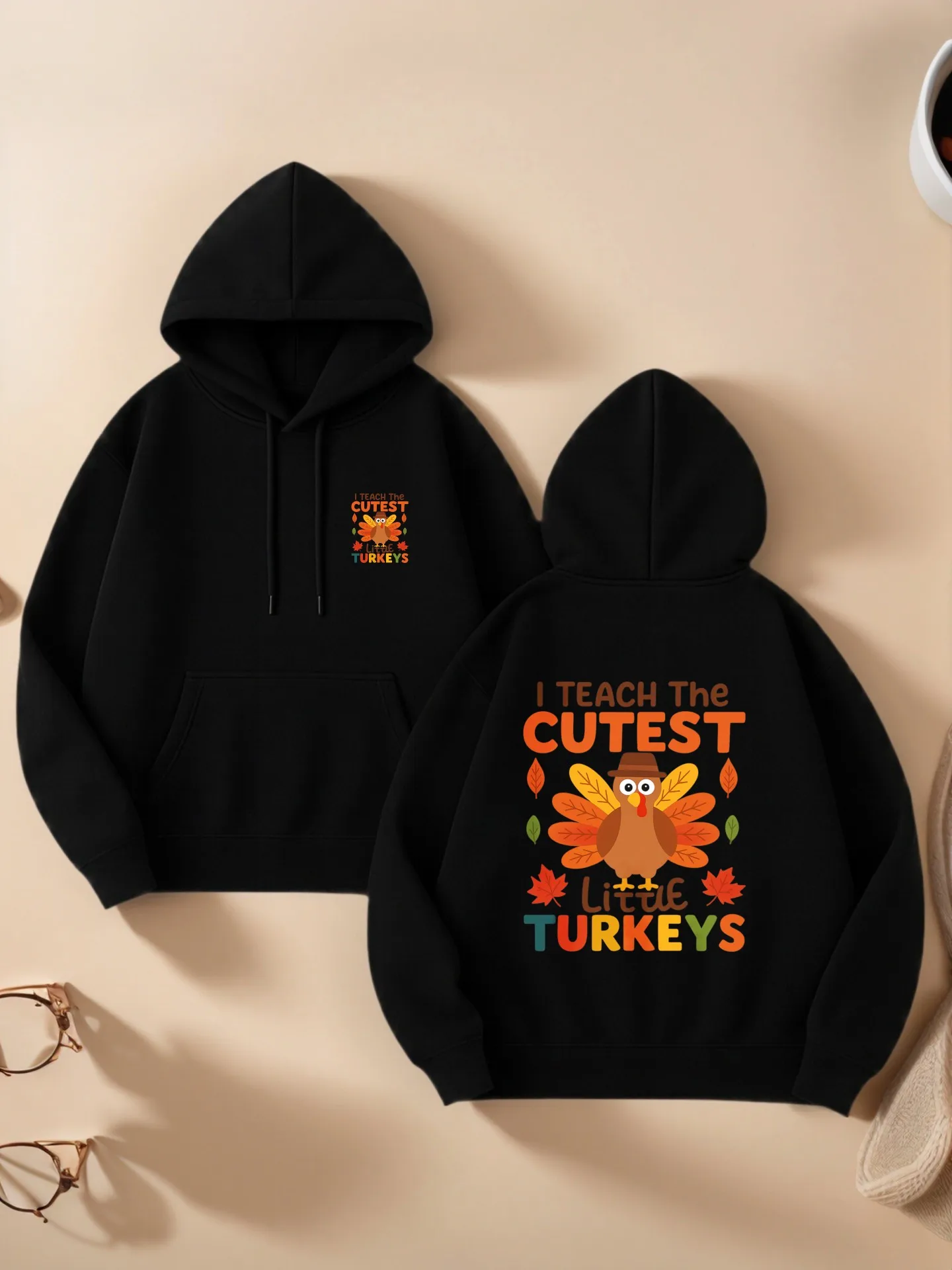 

Graphic Hoodie Women, Cute Print, Casual Style, Fleece Lined, Fall Outfits for Women