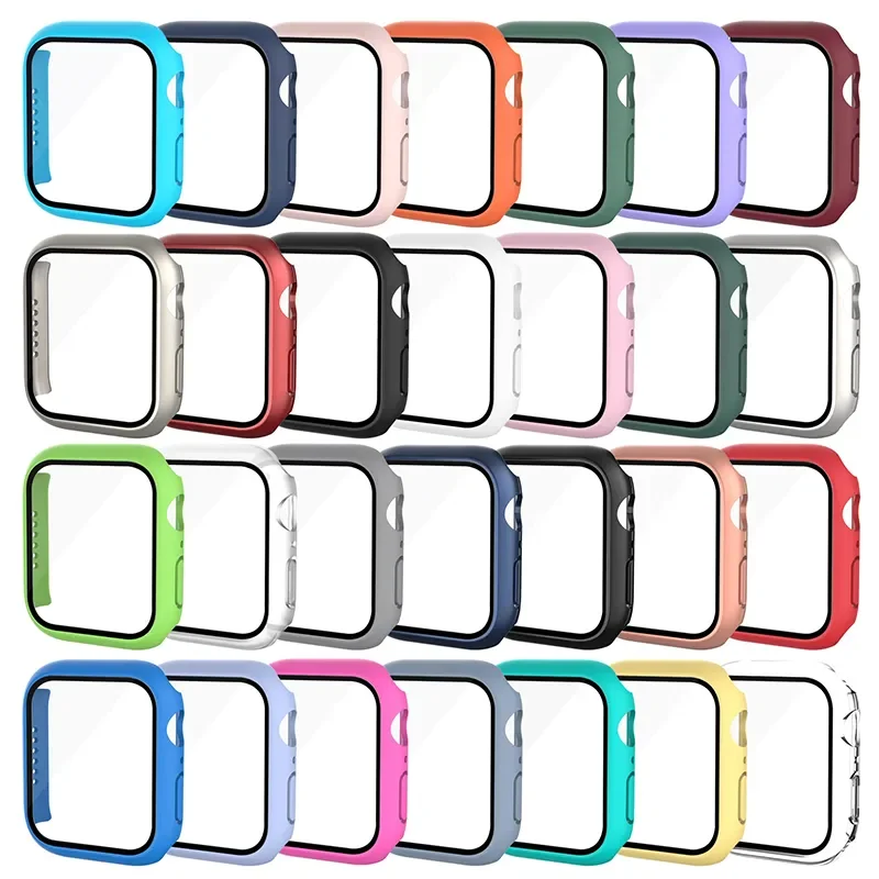 Protector de pantalla de vidrio templado para Apple Watch, película protectora para Iwatch Series 8, 7, 6, 5, 4, 3, SE 2022, 41mm, 45mm, 44mm, 40mm