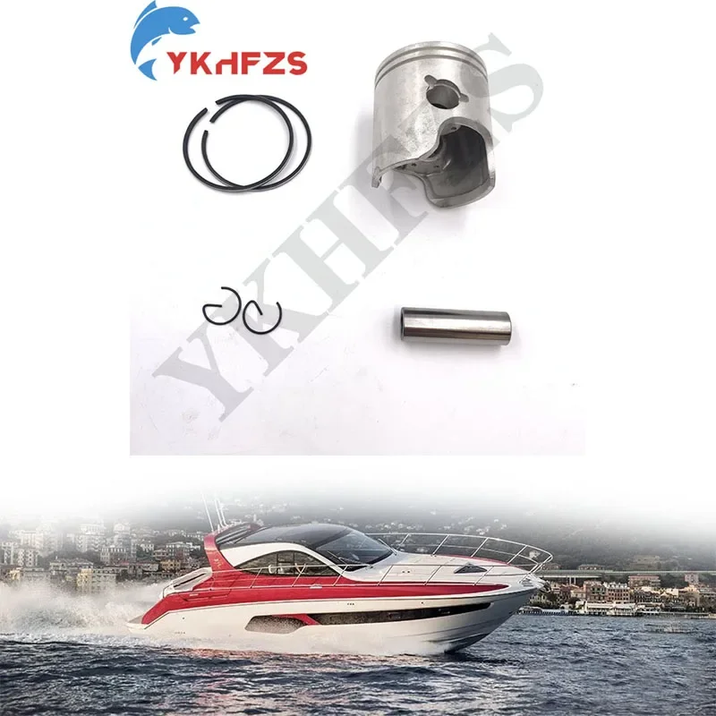 6h4-11631-09-3気筒ピストンキット標準リング付き、ヤマハ船外機40hp-50hp-6h4-11631、6h4-11631-01-67mm用交換部品