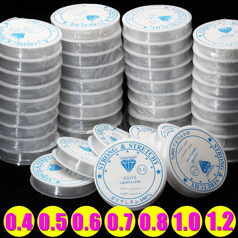 1/5rolls Elastic Transparent Crystal Beading Thread Cords for Jewelry Making Bracelet DIY Beads Strong String Stretch Line Rope