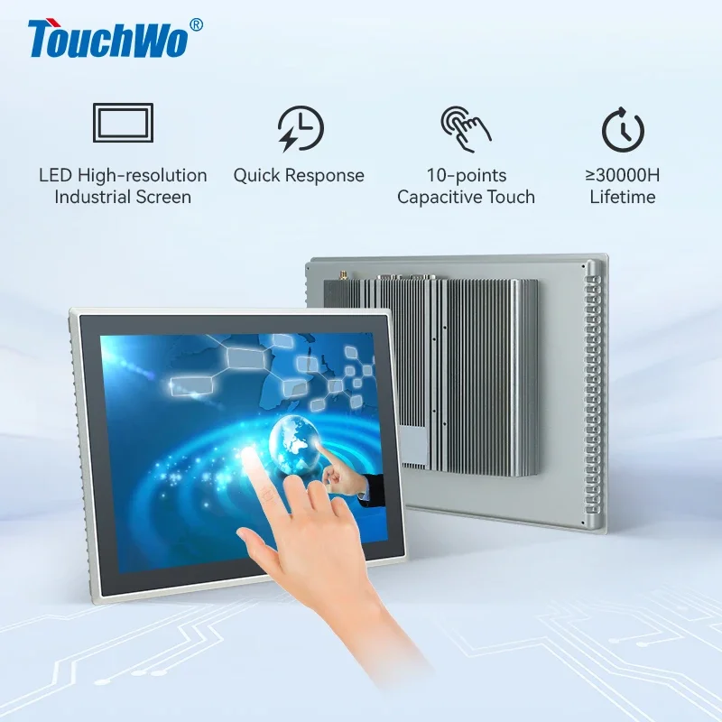 Metal frame of Industrial touch Monitor IP65 Waterproof 8 10.1 10.4 12.1 15.6 17 19 Inch Touch Panel Eembedded Industrial PC