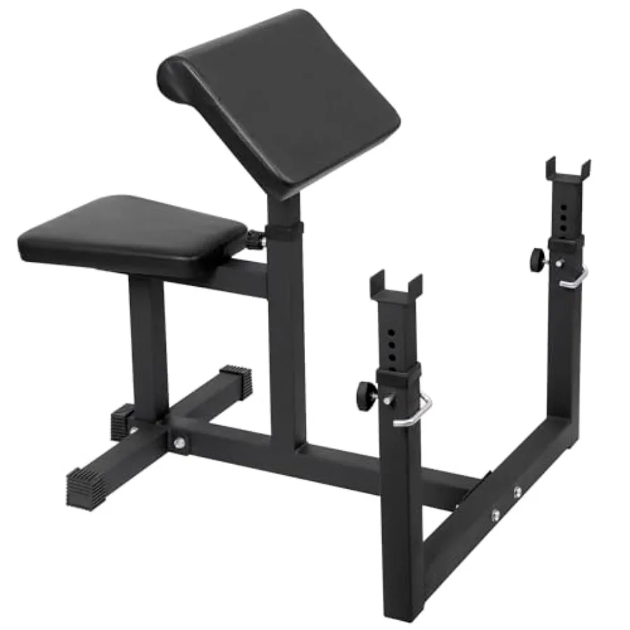 

Preacher Curl Weight Bench Max load 450lbs Strength Training Seated Arm Isolated Barbell Dumbbell Biceps Station Home Gym