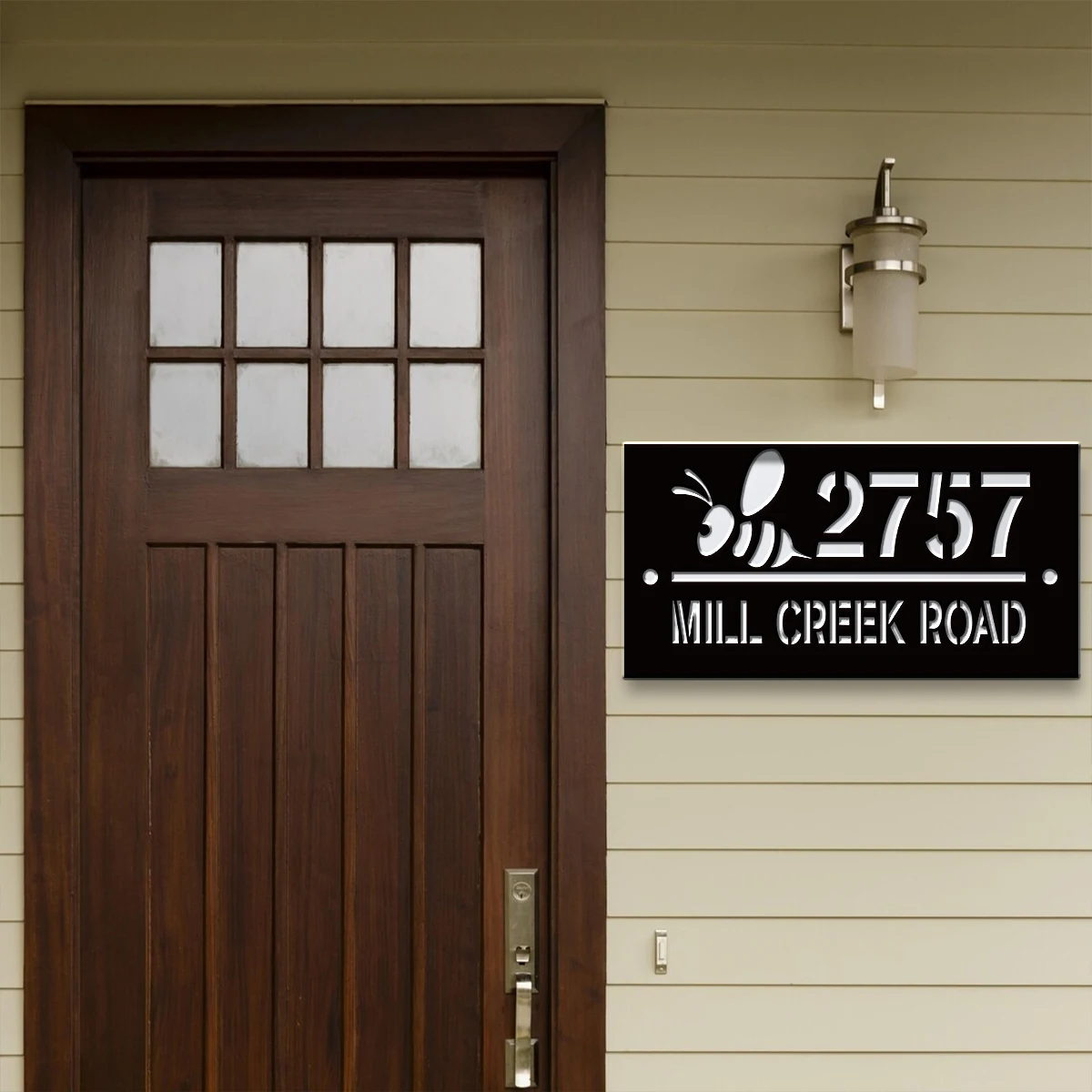 1Pc Custom Bee Rabbit Number&Text Acrylic House Number Door Street Sign Plaque,Home Room Garden Decor,Birthday Wedding Gift