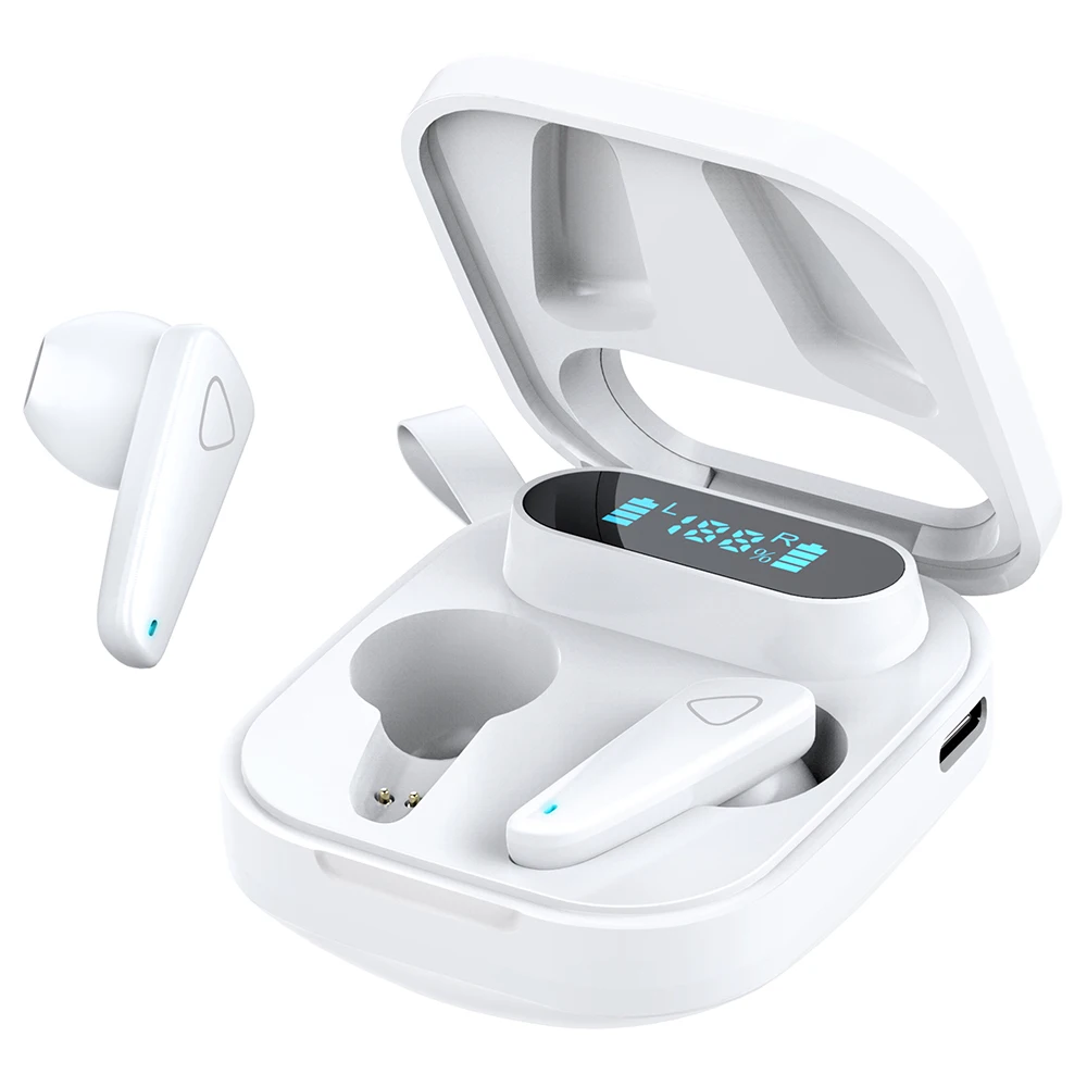 

Wireless Bluetooth earphones with semi in ear active noise reduction and high quality for sports games and running. The screen d