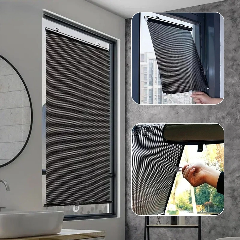 

Retractable Roller Blinds Suction Cup Sunshade Window Curtains Nail-free Easy Install Blackout Curtain for Car Bedroom Home암막커튼