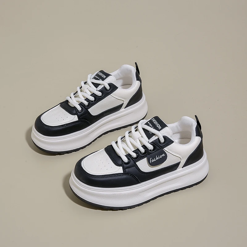 Women's Spring Autumn New Thick soled Casual Sports Shoes for Female Students Simple Comfortable Versatile Board Shoes