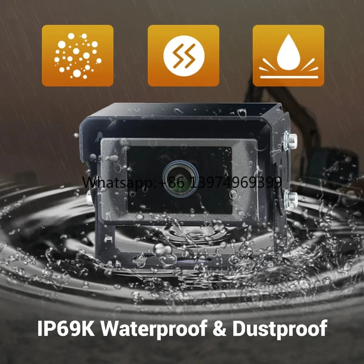 5MP HD Bus Vehicle Ip Camera Rearview Camera Support ONVIF RTSP ISO17215 IP69K Waterproof