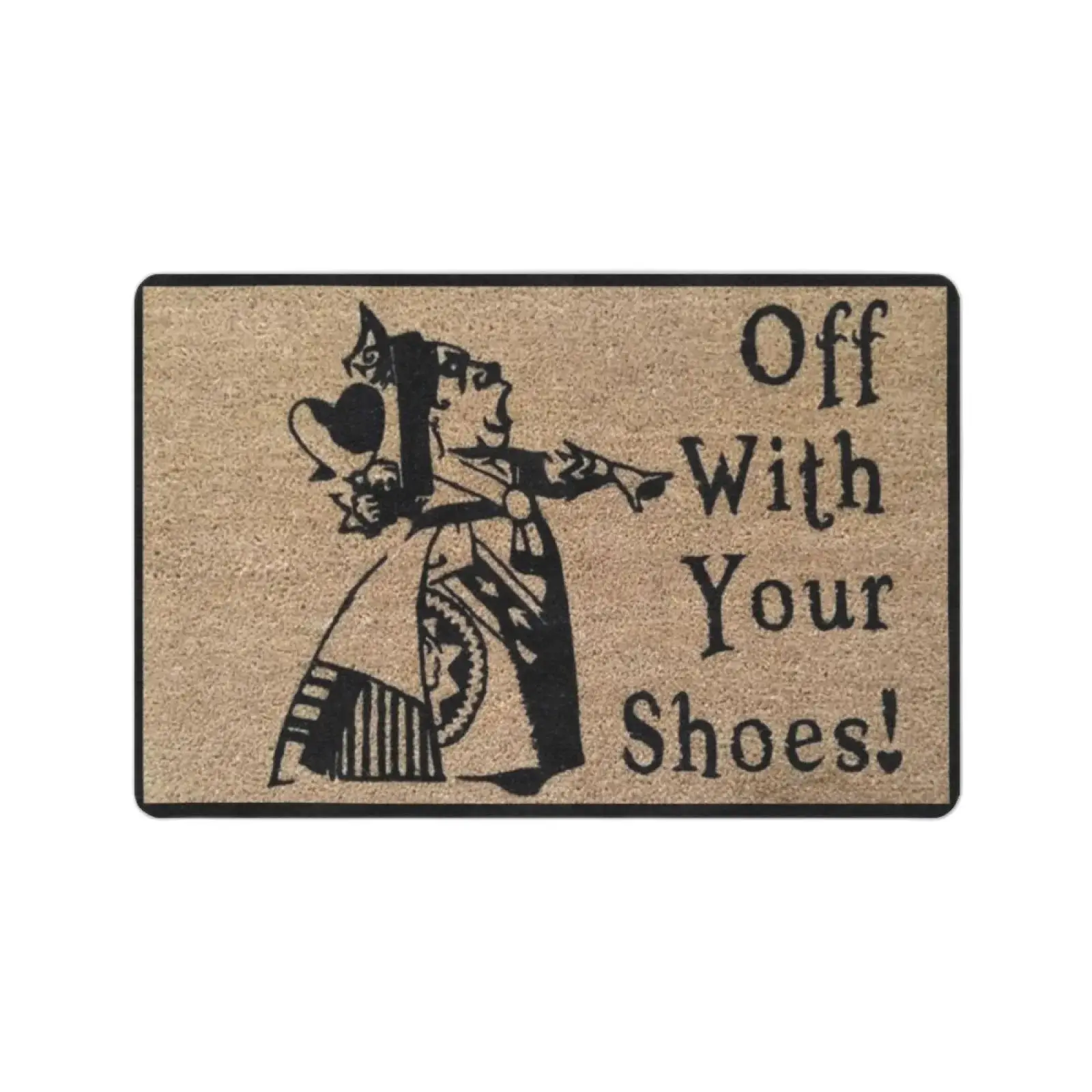 

Off with Your Shoes Door Mats For Floor Rubber Backing Anti Slip Doormats Outdoor Rug Waterproof Patio Welcome Mat Room Decor