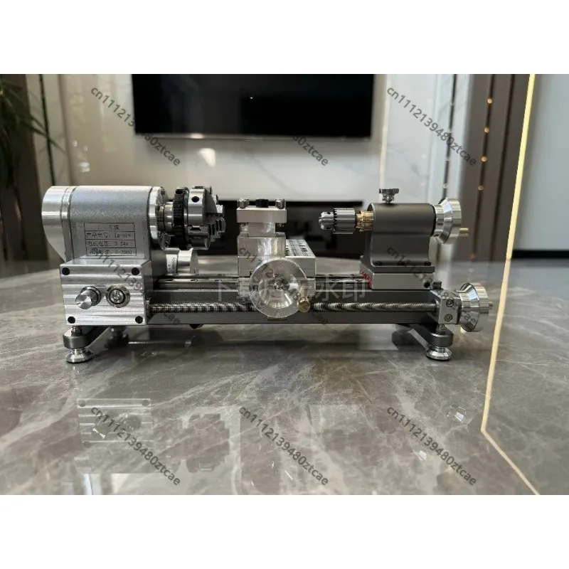 Micro Lathe 50mm Chuck Through Hole 9mm 330x150x120mm Mini Lathe Machine for Precision Turning DIY Woodworking Metal
