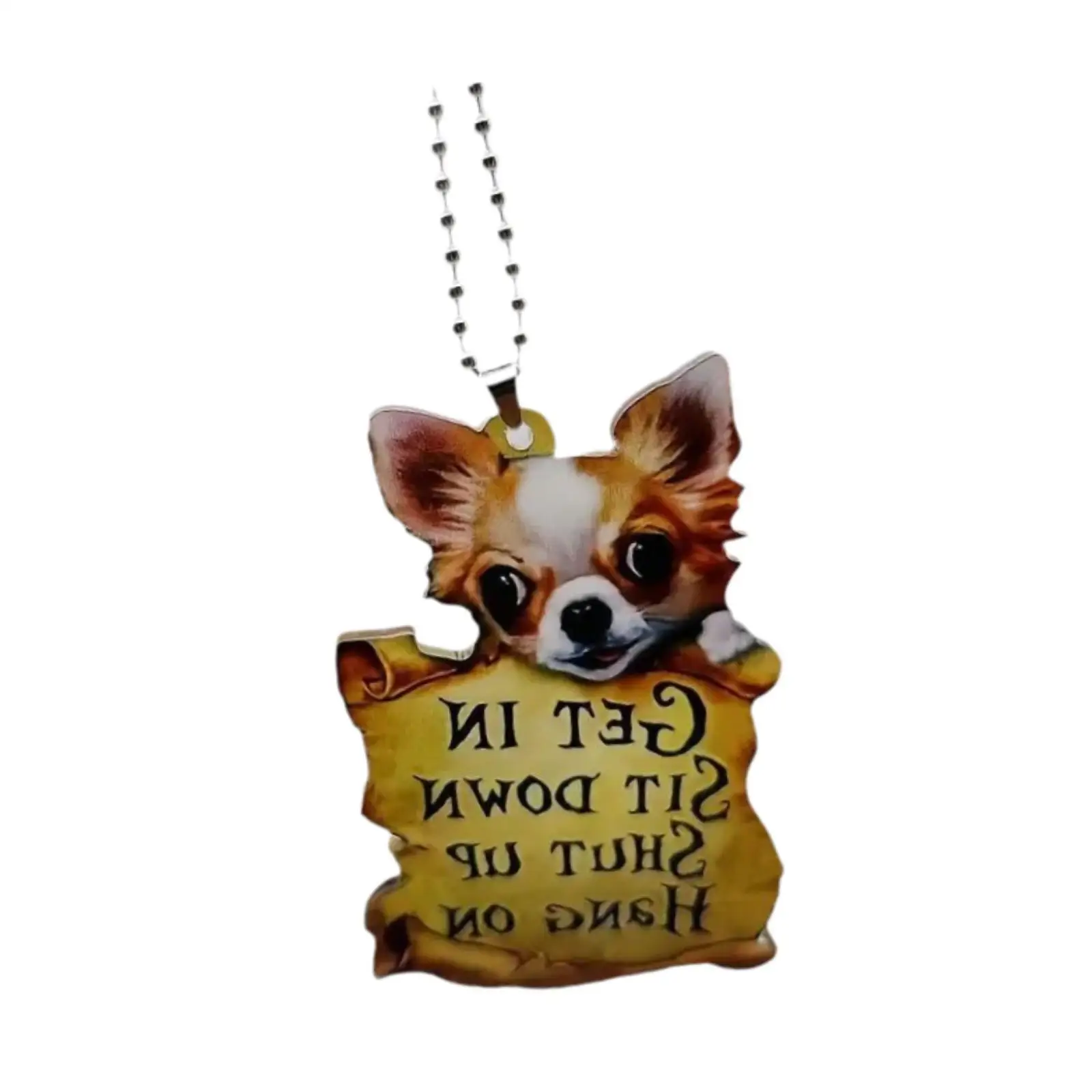 Puppy Ornament Charm Sturdy Gift Funny Auto Decoration Acrylic Automotive Interior Car Pendant for RV Van Auto Truck Men