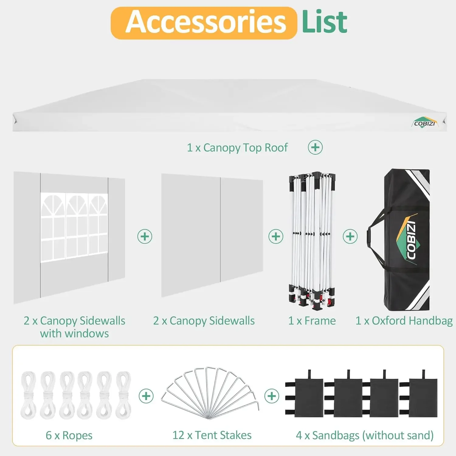 مظلة منبثقة مقاس 10 × 20: خيمة مظلة مع تقنية قفل مركزي حاصلة على براءة اختراع | إعداد سريع، جدران عاكسة للأشعة فوق البنفسجية وقابلة للفصل (أبيض) #5