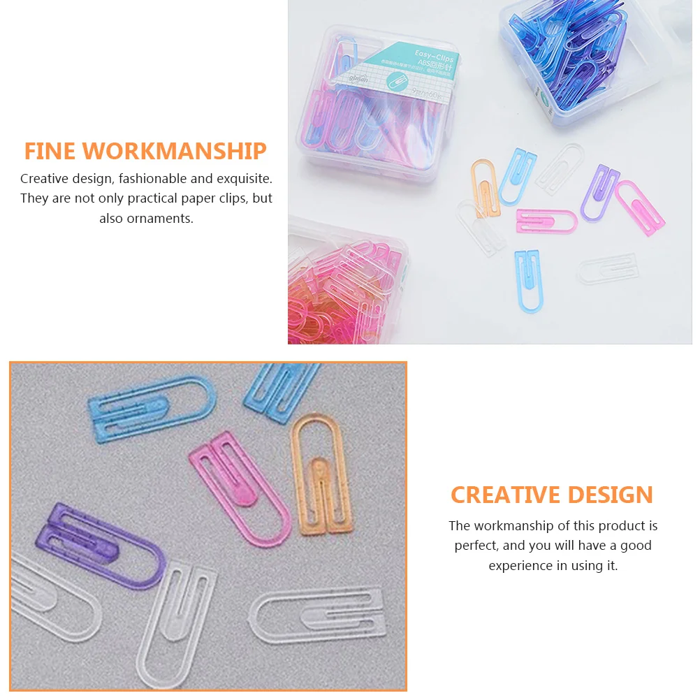 

120 Pcs Paper Fastener Cute Office Supplies Fun Clips Creative Assorted Paperclip