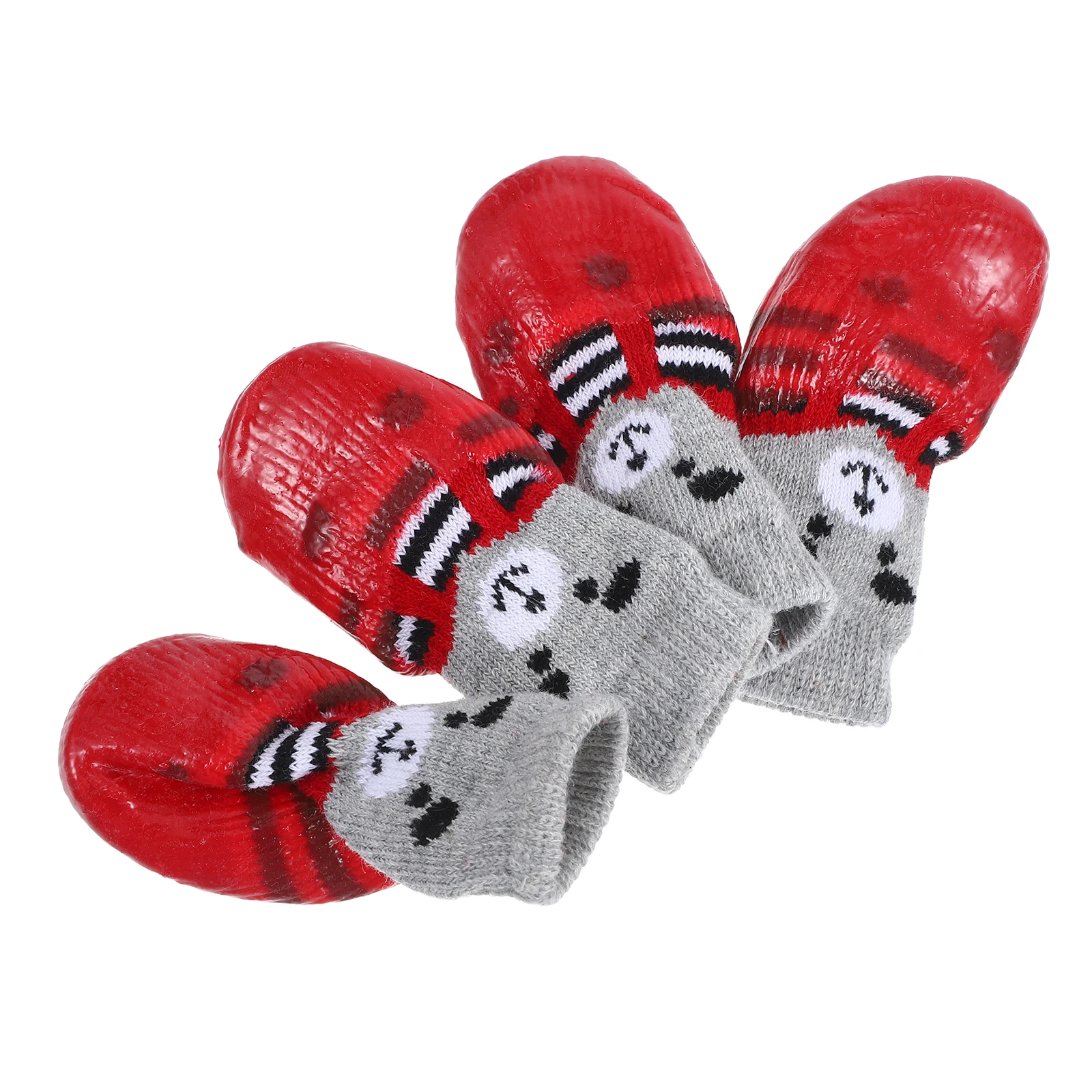

4 Pcs Pet Waterproof Shoes Socks Dog Cat Cartoon Outdoor Anti Slip Hardwood Floor Protector Small Medium Large Dogs Kittens Non