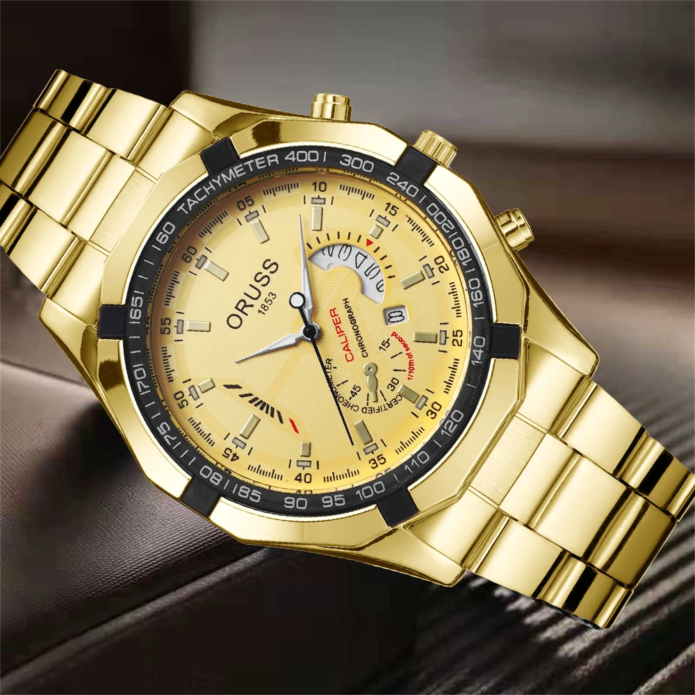 Echt aanmatigend zakelijk sporthorloge voor heren, hoogwaardige Koreaanse versie, eenvoudig lichtgevend herenhorloge met dubbele kalender