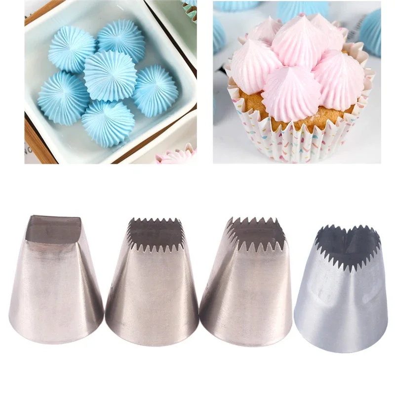 

1-3pc Heart Shape Big Nozzles For Cake Cream Piping Tips Square Nozzles Icing Piping Nozzles Cookie Cupcake Cake Decorating Tips