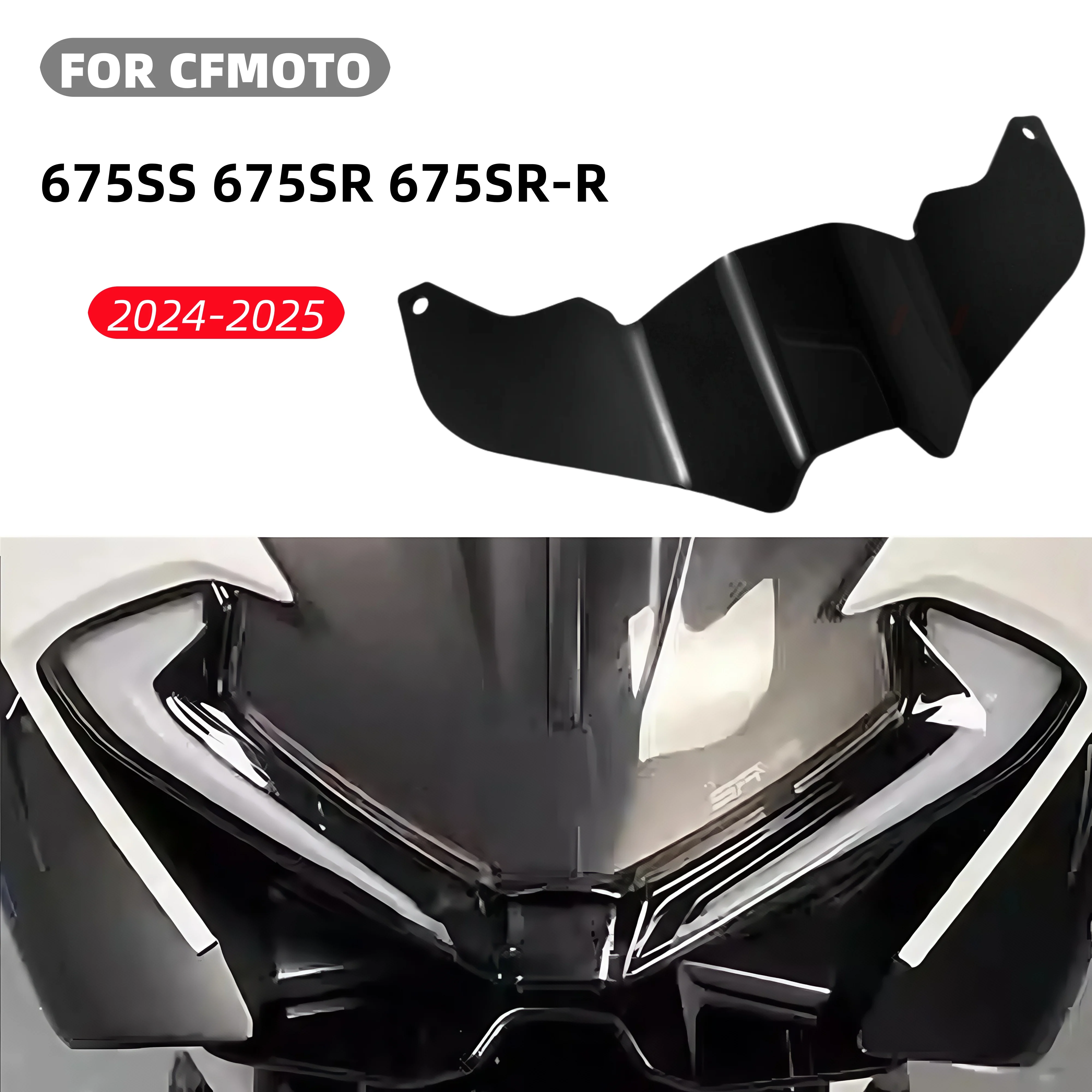 Für CFMOTO 675SR 675SR-R 675SS 2024 2025 675-SR Dynamischer Spoiler Frontverkleidungsmodifikation Unterlippe Wettbewerbsfähiger fester Flügel
