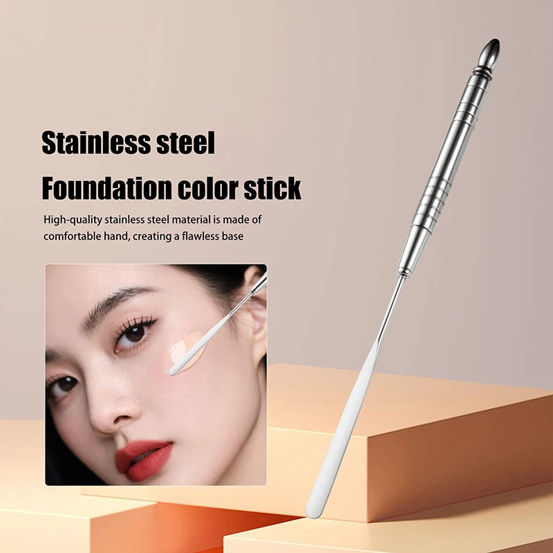 1/2/3/4/5Pcs Stainless Steel Makeup Nail Gel Spatula Mixing Stick Foundation Cream Mixing Tool Cosmetic Make Up Accessories