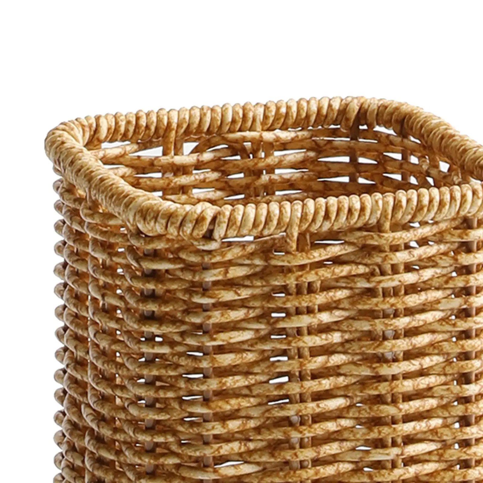 Handmade Woven Pen Cup Durable Decorative Pencil Holder Makeup Brushes Organizer Large Capacity for Office Home Use
